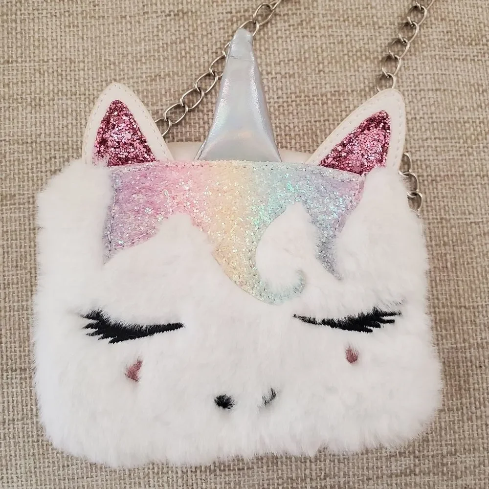 OMG Miss Gwen Plush Unicorn Crossbody Bag